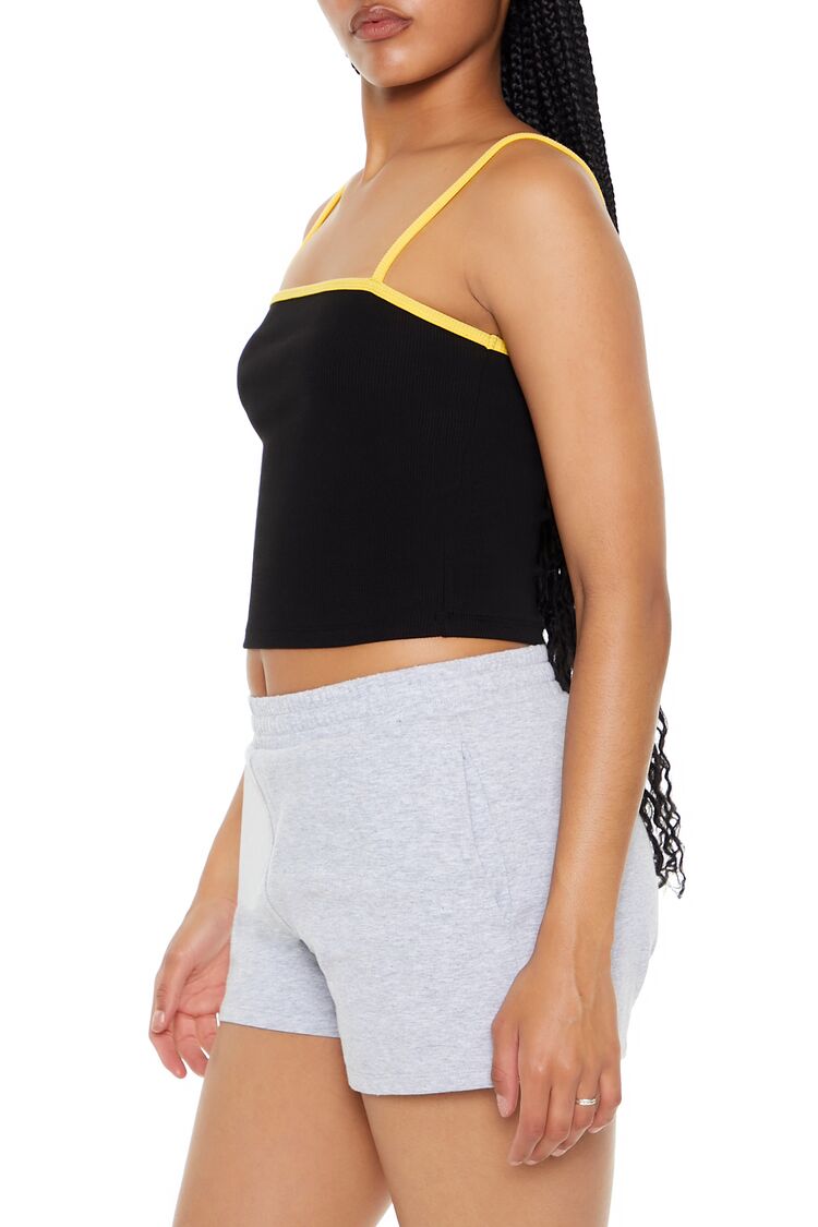  Forever 21 Cropped Ringer Cami - black yellow - Bonton
