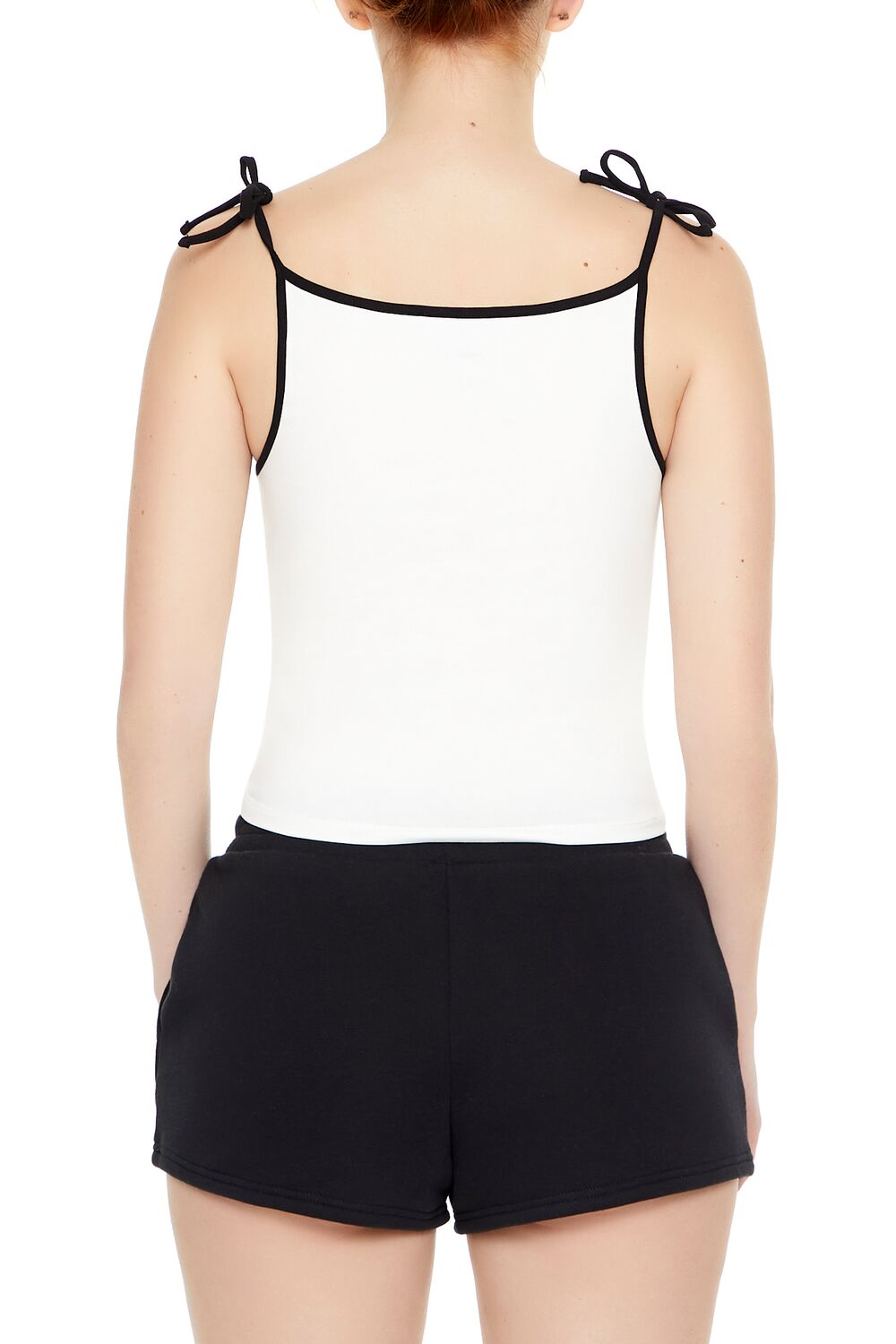  Forever 21 Tie-Strap Ringer Cami - white multi - Bonton