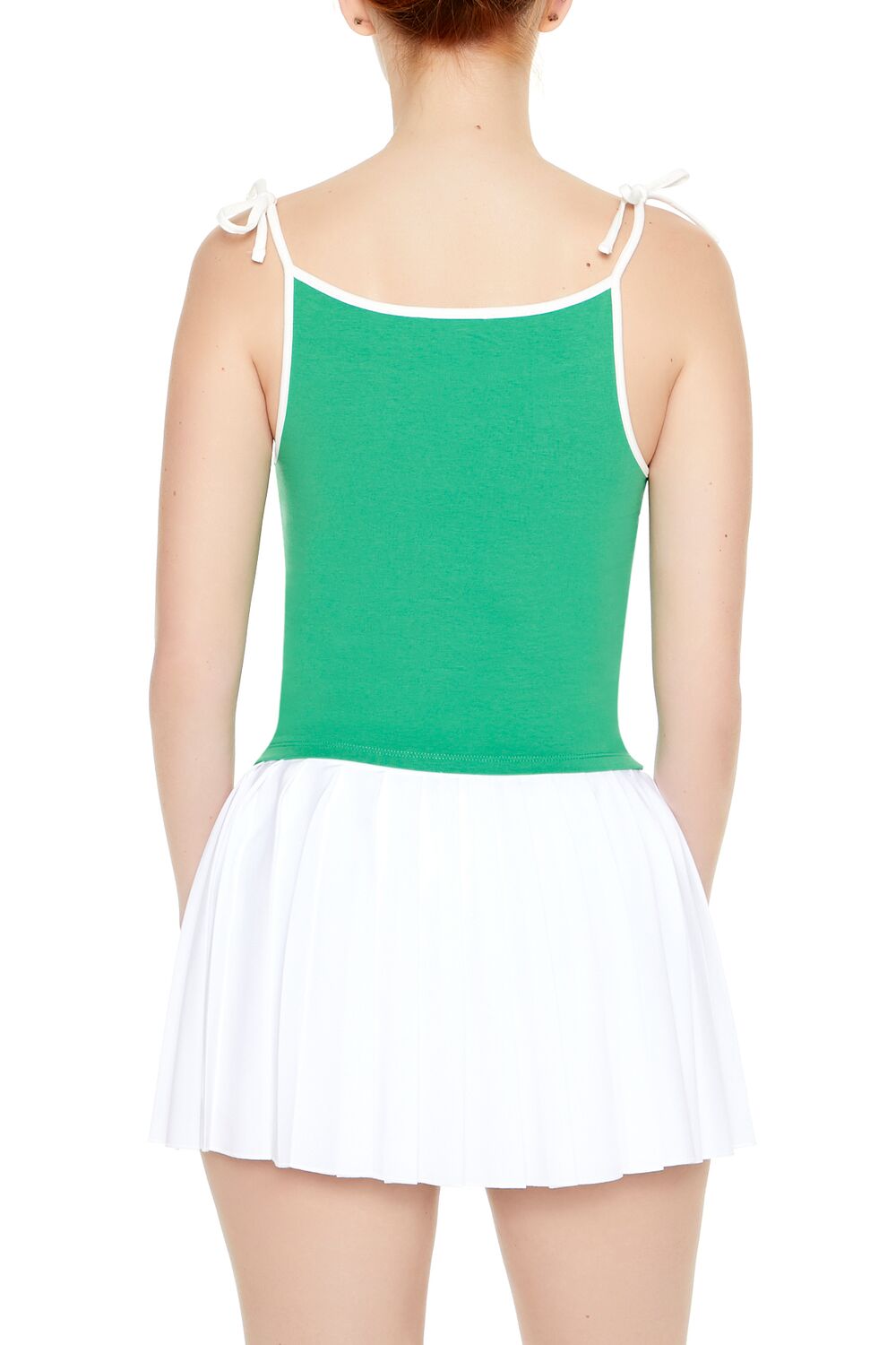  Forever 21 Tie-Strap Ringer Cami - white multi - Bonton