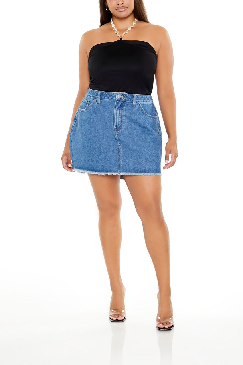  Forever 21 Plus Size Faux Pearl Halter Bodysuit - black - Bonton