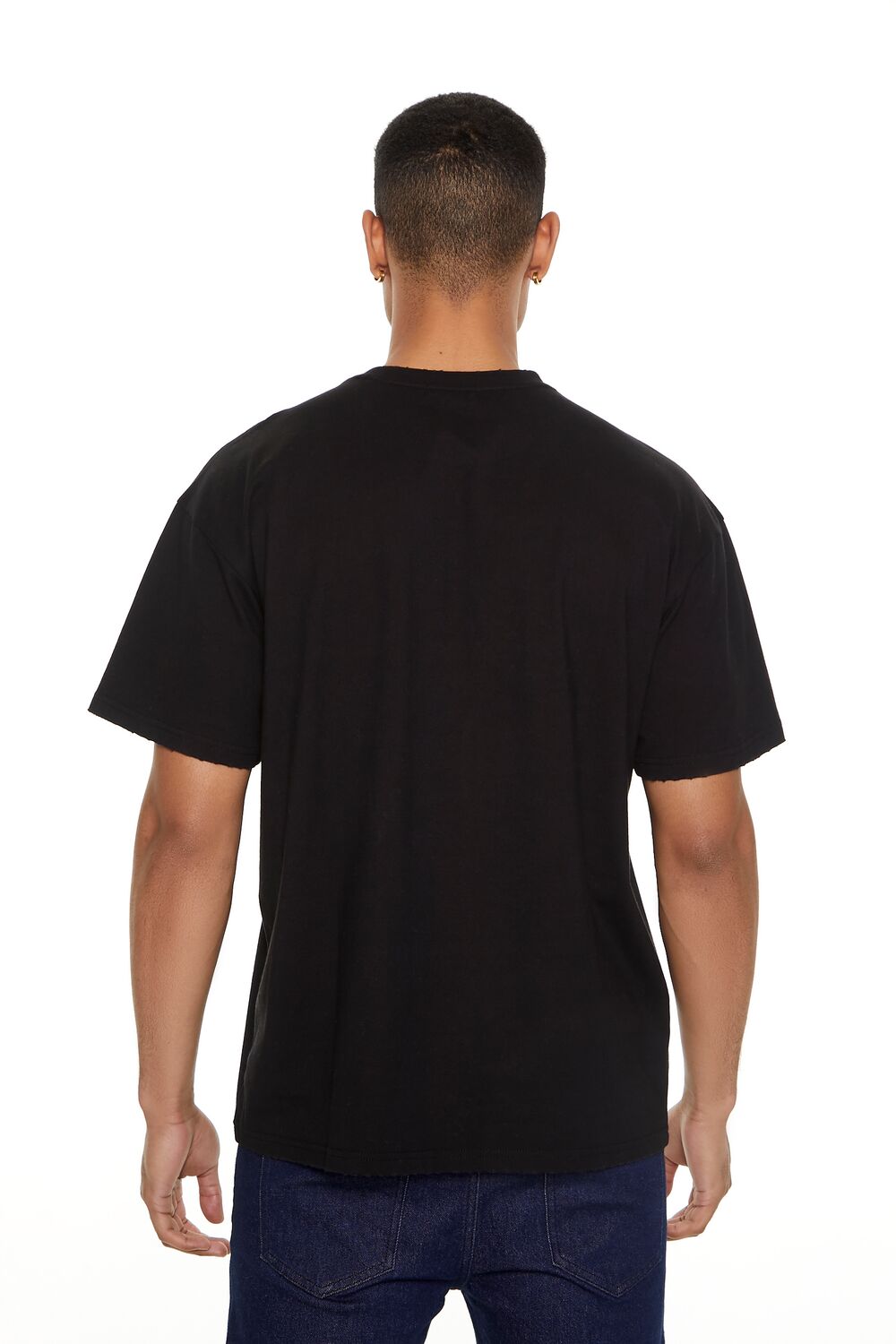  Forever 21 Embroidered Chill Out Graphic Tee - black multi - Bonton