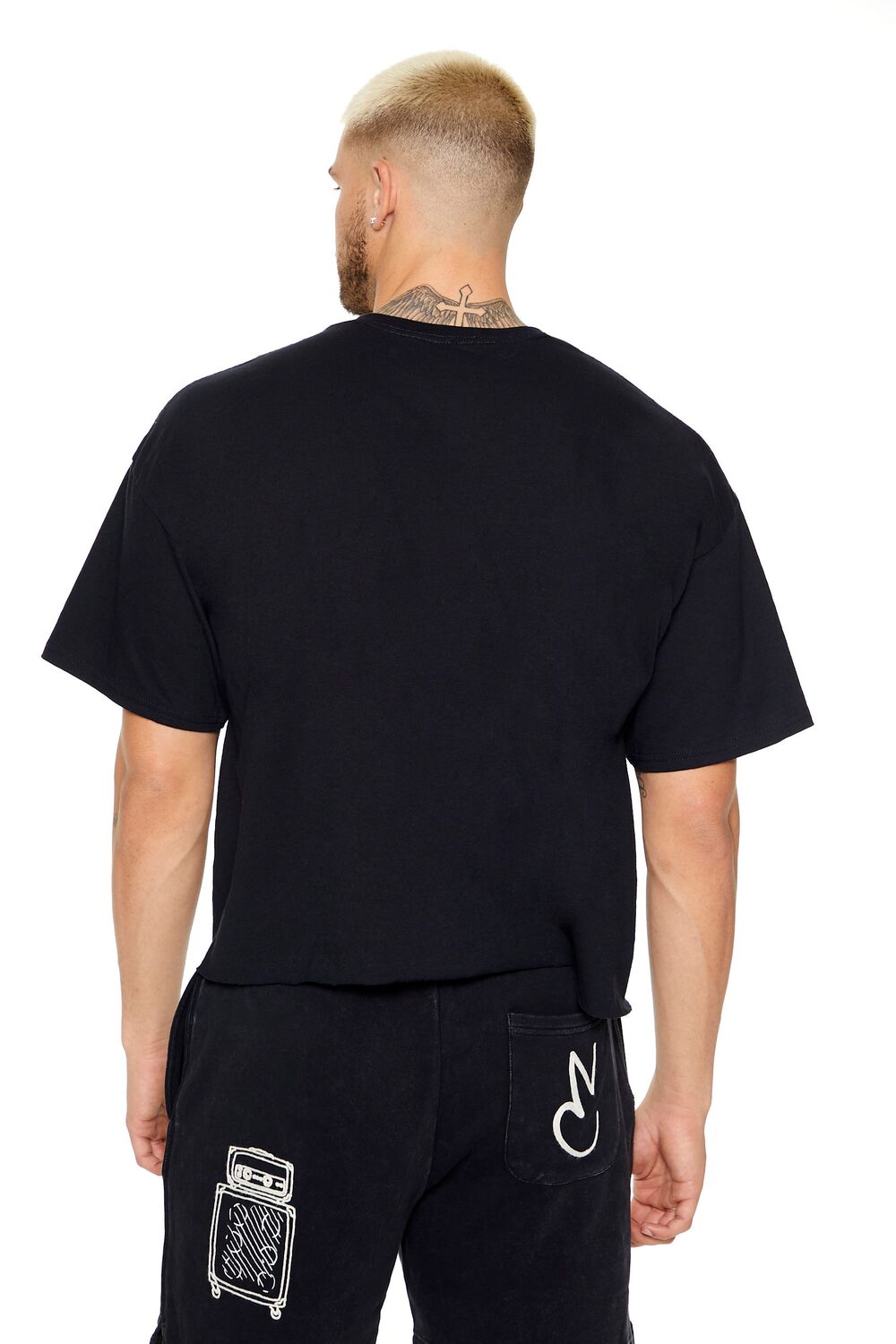  Forever 21 Cropped Whitney Graphic Tee - black multi - Bonton
