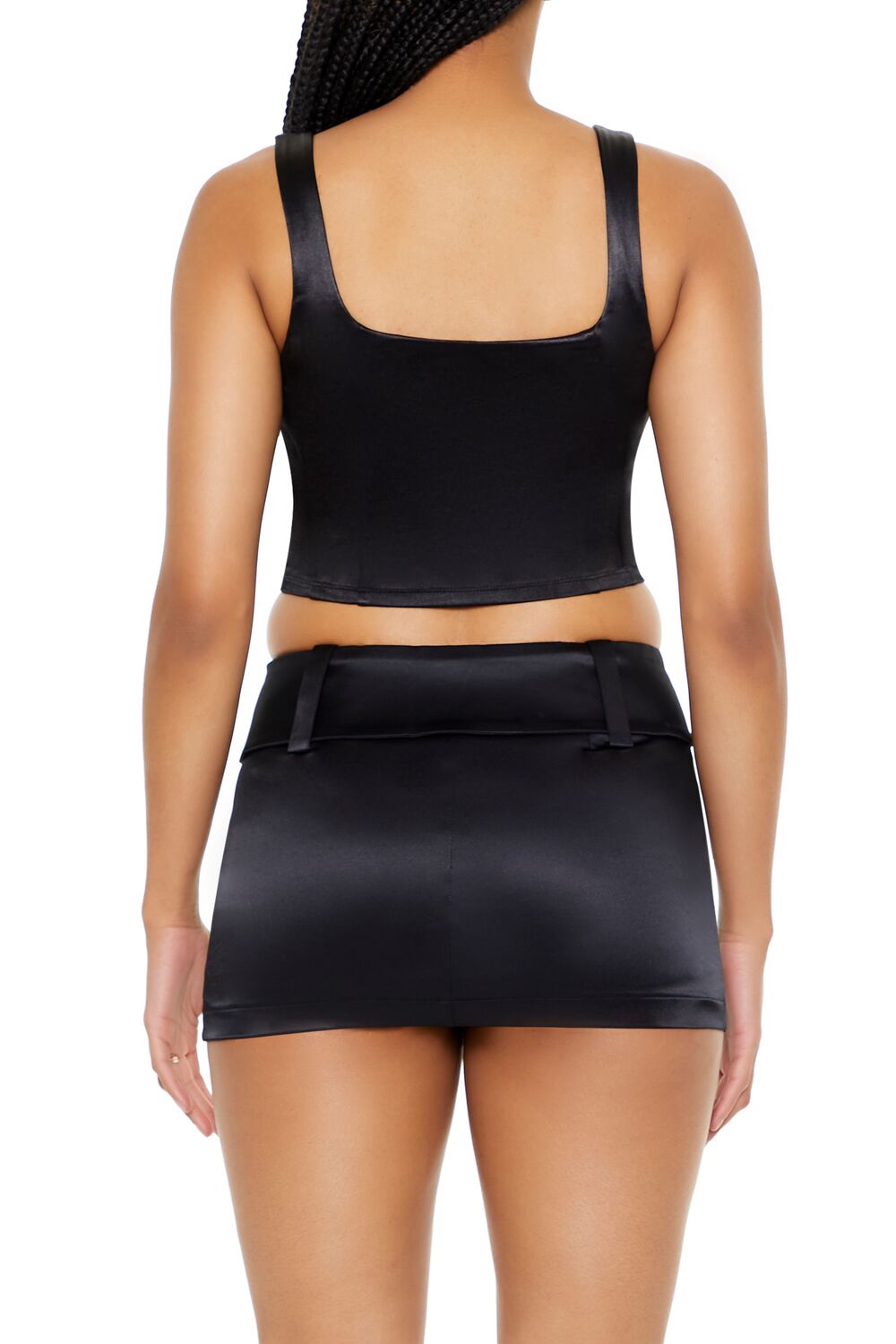  Forever 21 Square-Neck Crop Top - black - Bonton