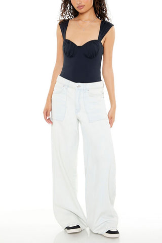 Ruched Sweetheart Bodysuit