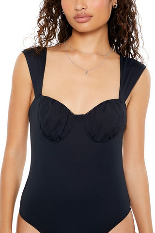 Ruched Sweetheart Bodysuit