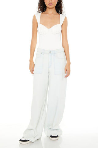 Ruched Sweetheart Bodysuit