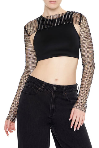 Rhinestone Fishnet Shrug