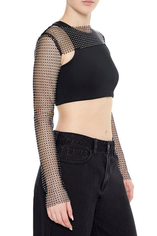 Rhinestone Fishnet Shrug