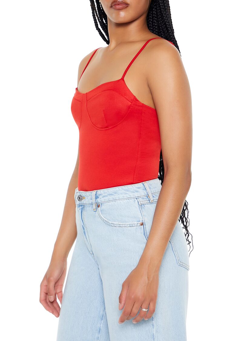  Forever 21 Bustier Cami Bodysuit - red - Bonton