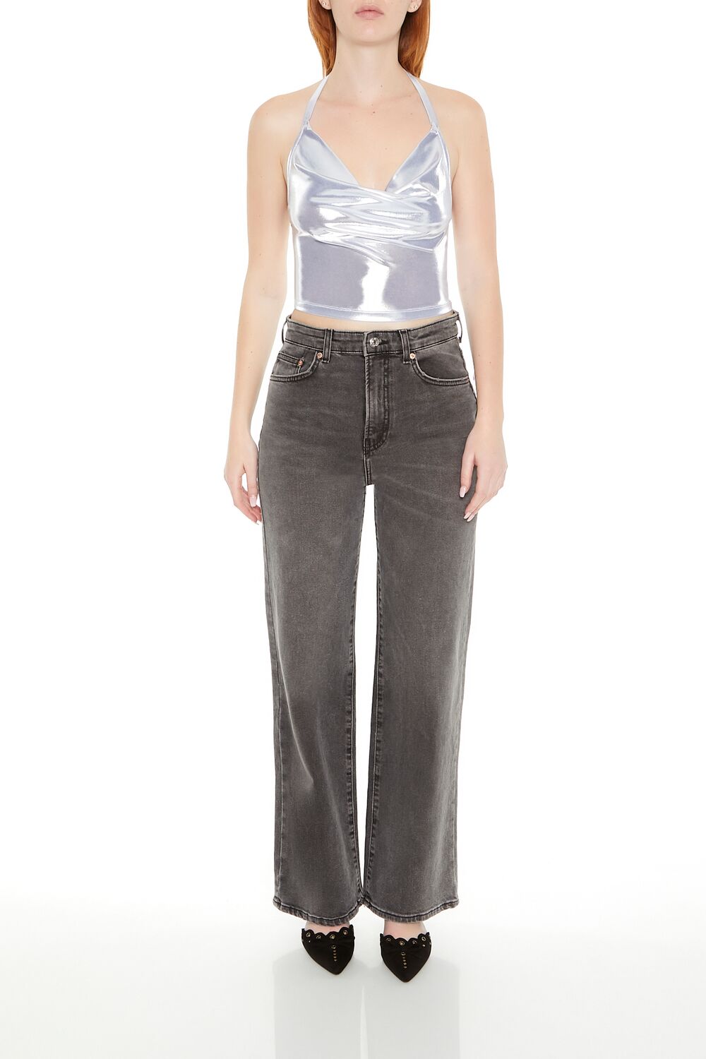  Forever 21 Seamless Halter Crop Top - black - Bonton