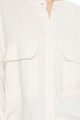 Mock-Neck Cargo Shacket