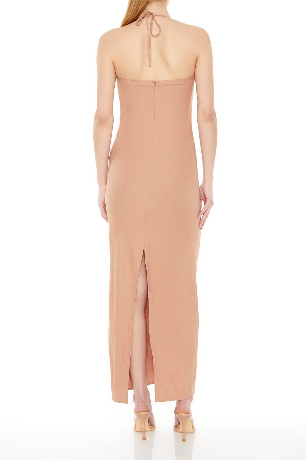  Forever 21 Halter Maxi Column Dress - black-swatch - Bonton