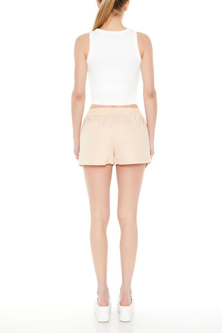 Drawstring Poplin Shorts