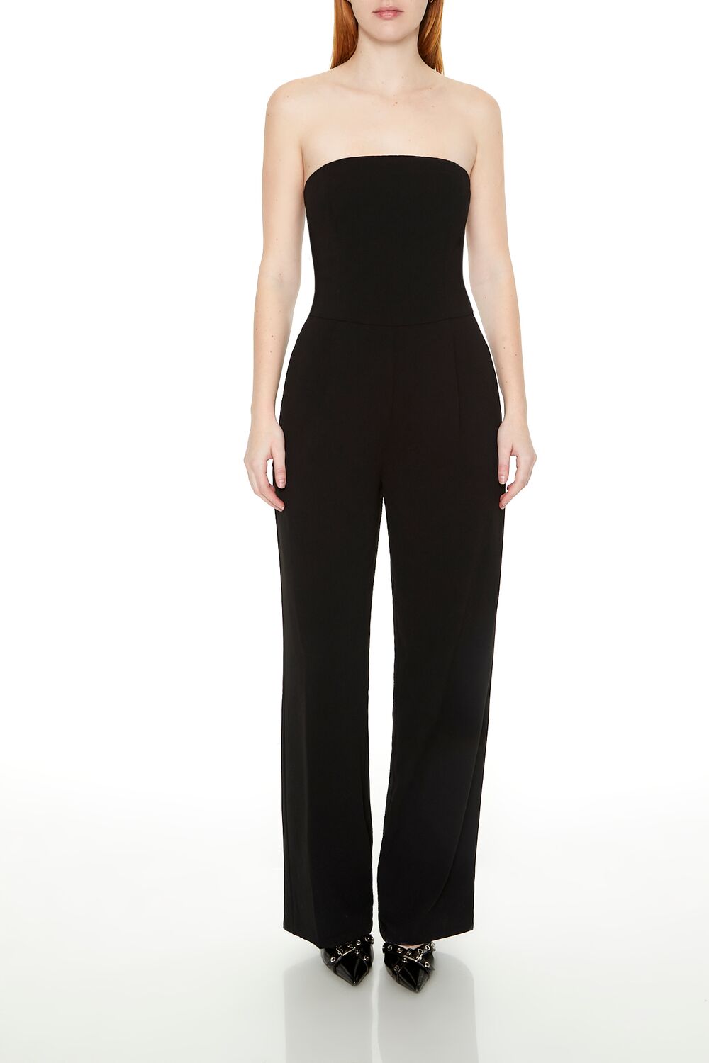  Forever 21 Strapless Straight-Leg Jumpsuit - black - Bonton
