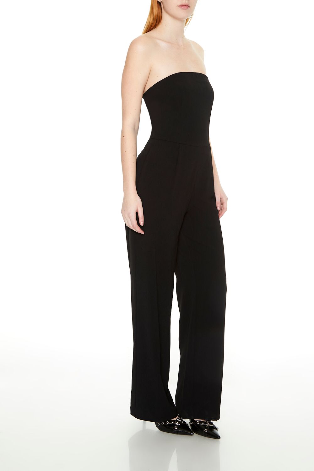  Forever 21 Strapless Straight-Leg Jumpsuit - black - Bonton