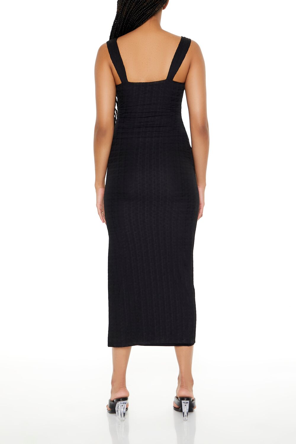  Forever 21 Cutout Bodycon Maxi Dress - black-swatch - Bonton