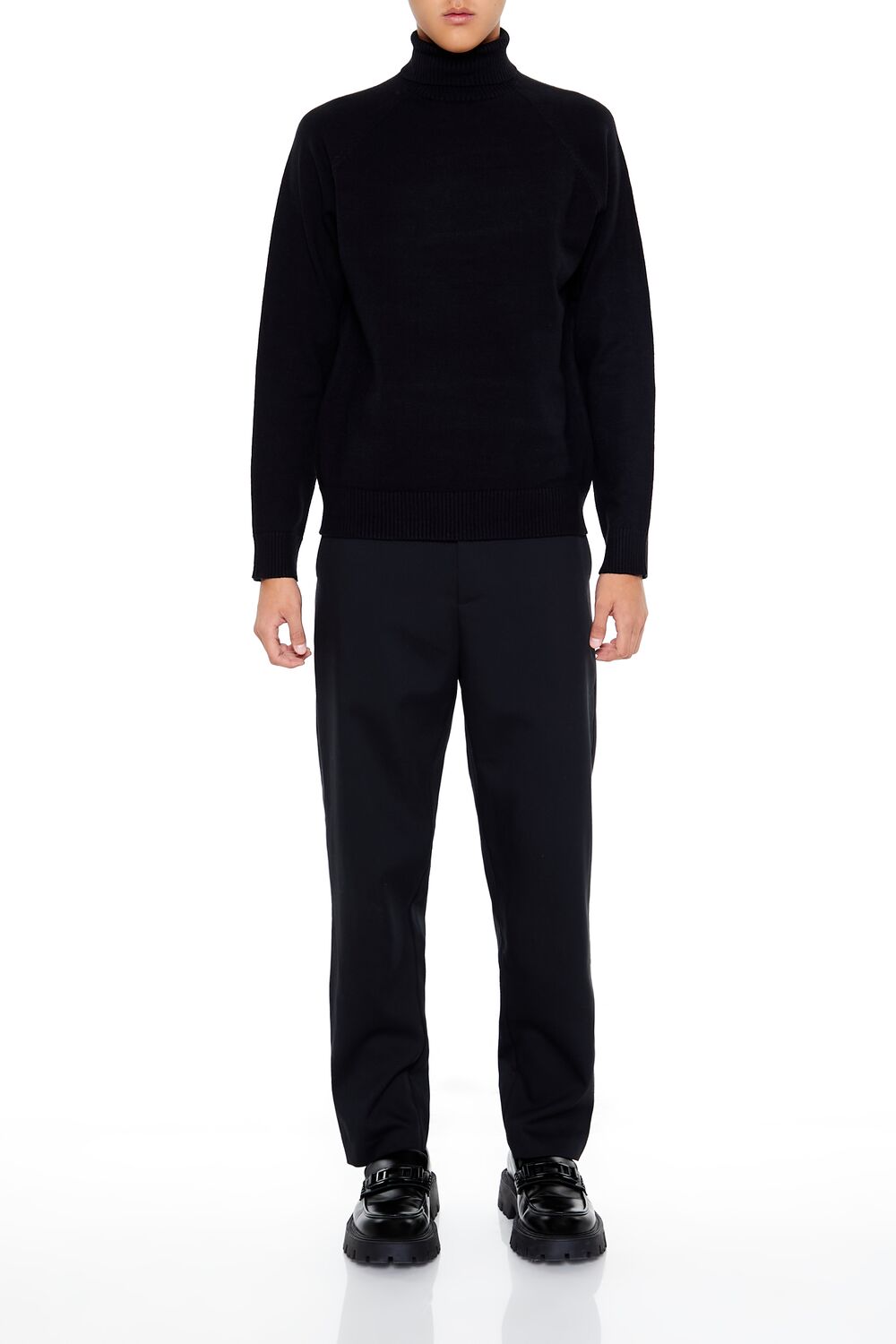  Forever 21 Raglan Turtleneck Sweater - cream - Bonton