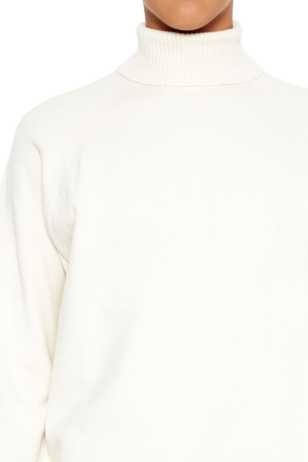  Forever 21 Raglan Turtleneck Sweater - cream - Bonton