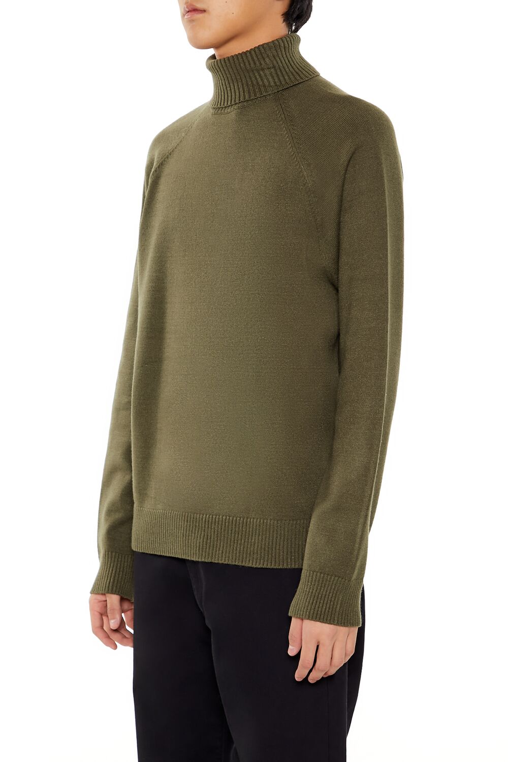  Forever 21 Raglan Turtleneck Sweater - cream - Bonton