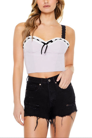 Sweetheart Bow Crop Top