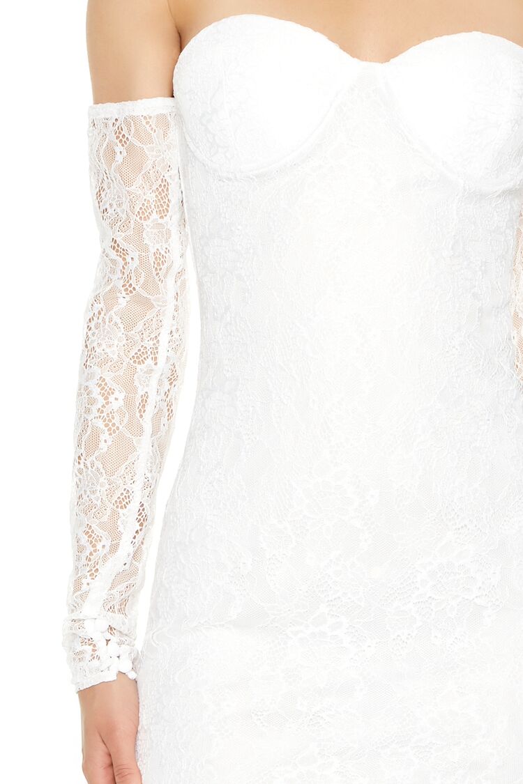 Forever 21 Lace Off-the-Shoulder Mini Dress - white Bonton Forever 21 Lace Off-the-Shoulder Mini Dress - white Bonton