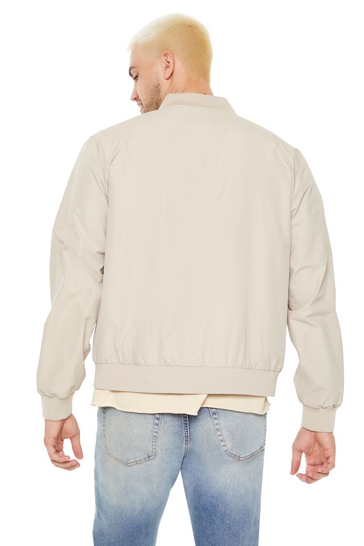  Forever 21 Drop-Sleeve Bomber Jacket - taupe - Bonton