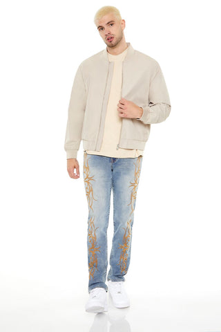 Drop-Sleeve Bomber Jacket