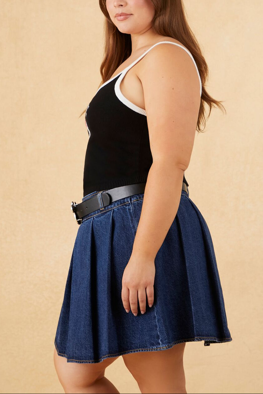  Forever 21 Plus Size Disney Minnie Sweater-Knit Cami - black multi - Bonton