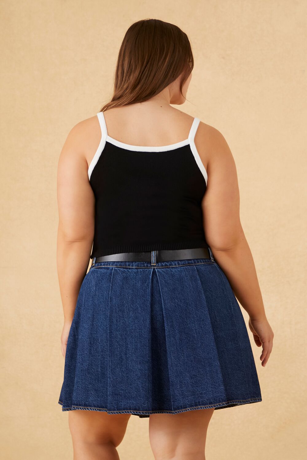  Forever 21 Plus Size Disney Minnie Sweater-Knit Cami - black multi - Bonton