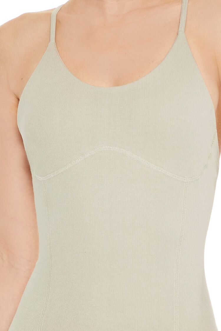  Forever 21 Active Seamless Crisscross Romper - oyster-grey - Bonton