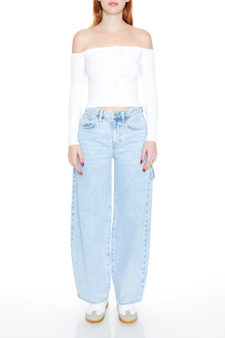 Off-the-Shoulder Sweater-Knit Top