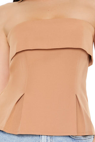 Foldover Strapless Top