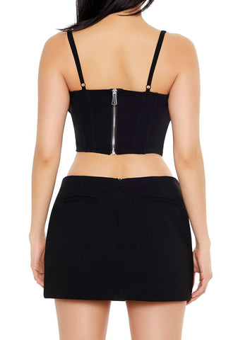 Mesh Bustier Cropped Cami