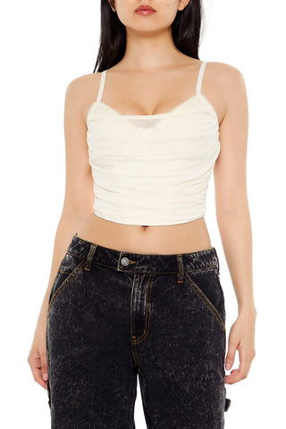Mesh Bustier Cropped Cami