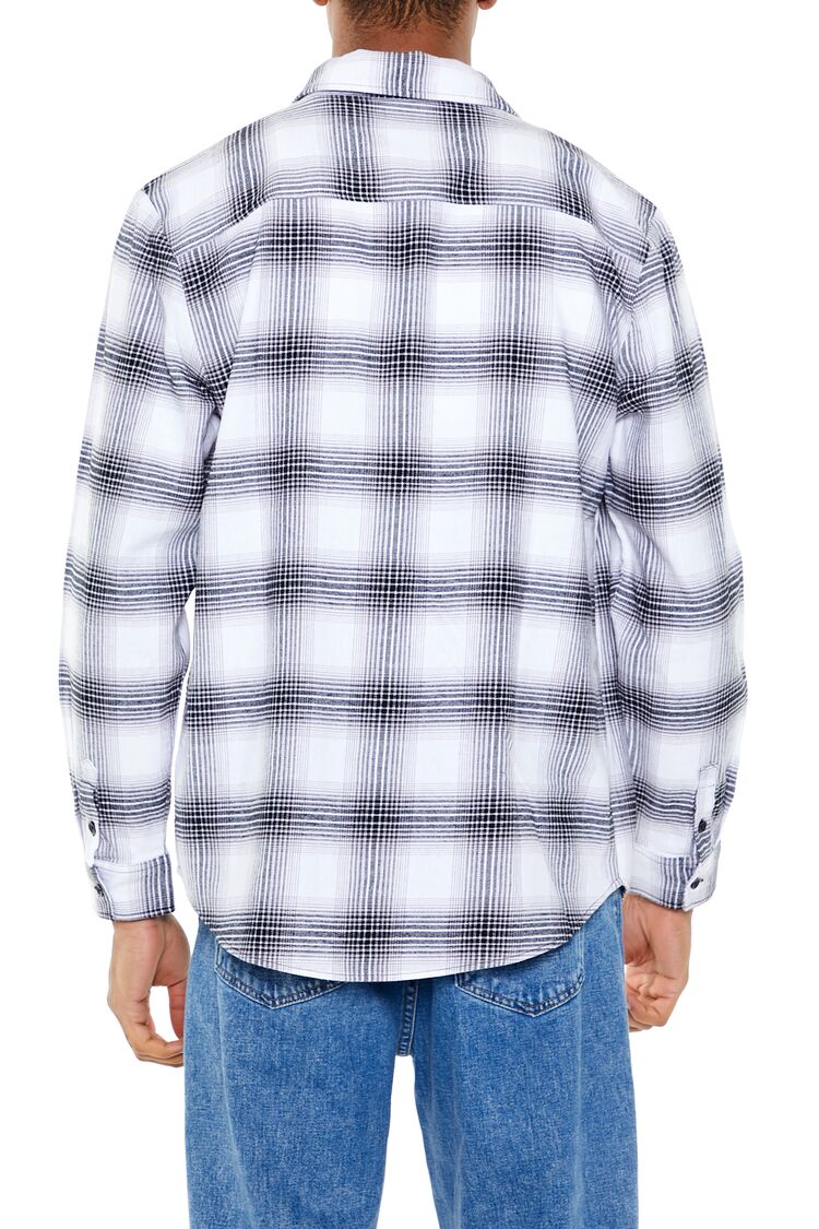  Forever 21 Plaid Flannel Shirt - white black - Bonton