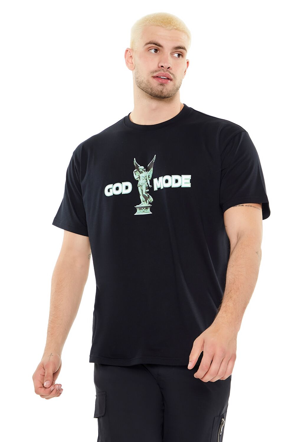  Forever 21 God Mode Graphic Tee - black multi - Bonton