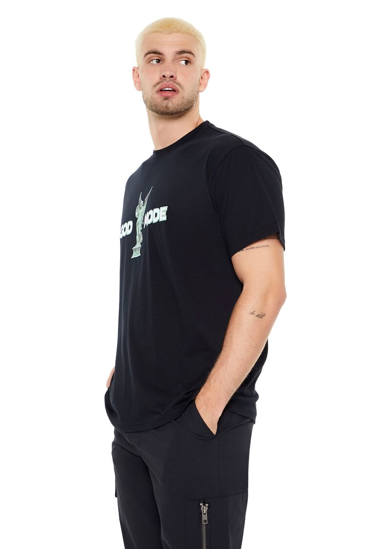  Forever 21 God Mode Graphic Tee - black multi - Bonton