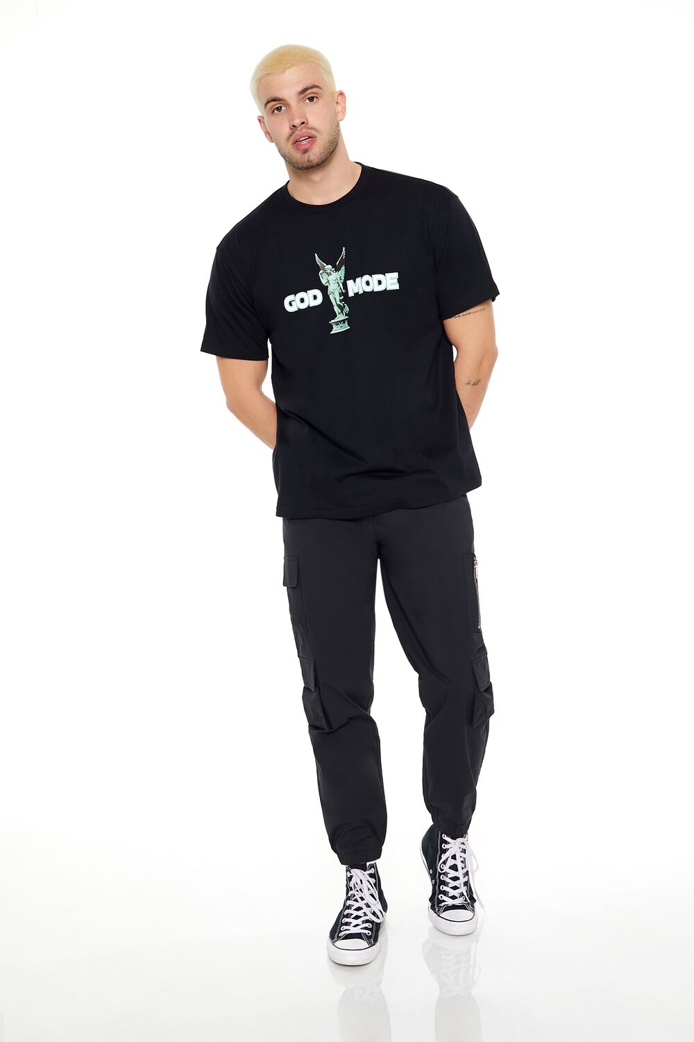  Forever 21 God Mode Graphic Tee - black multi - Bonton
