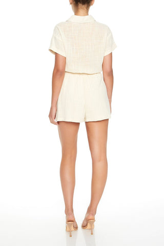 Gauze Tie-Waist Romper