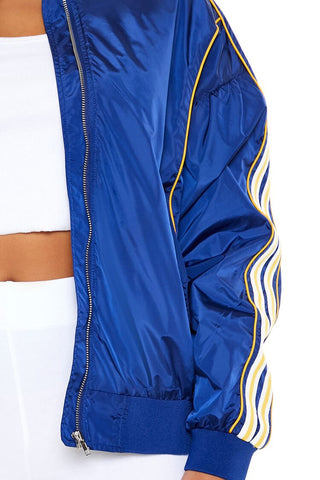 Varsity Zip-Up Bomber Jacket