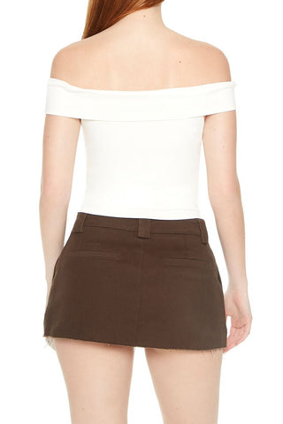 Off-the-Shoulder Fitted Top