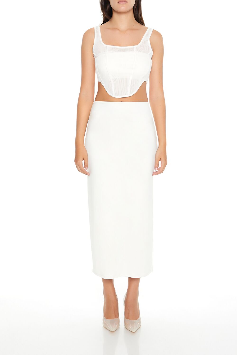  Forever 21 Corset Crop Top - black - Bonton