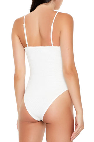 Pointelle Bow Cami Bodysuit