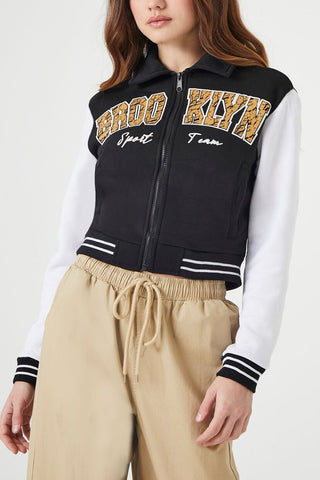 Brooklyn Zip-Up Bomber Jacket