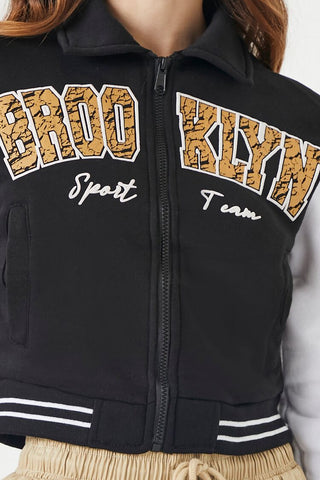 Brooklyn Zip-Up Bomber Jacket