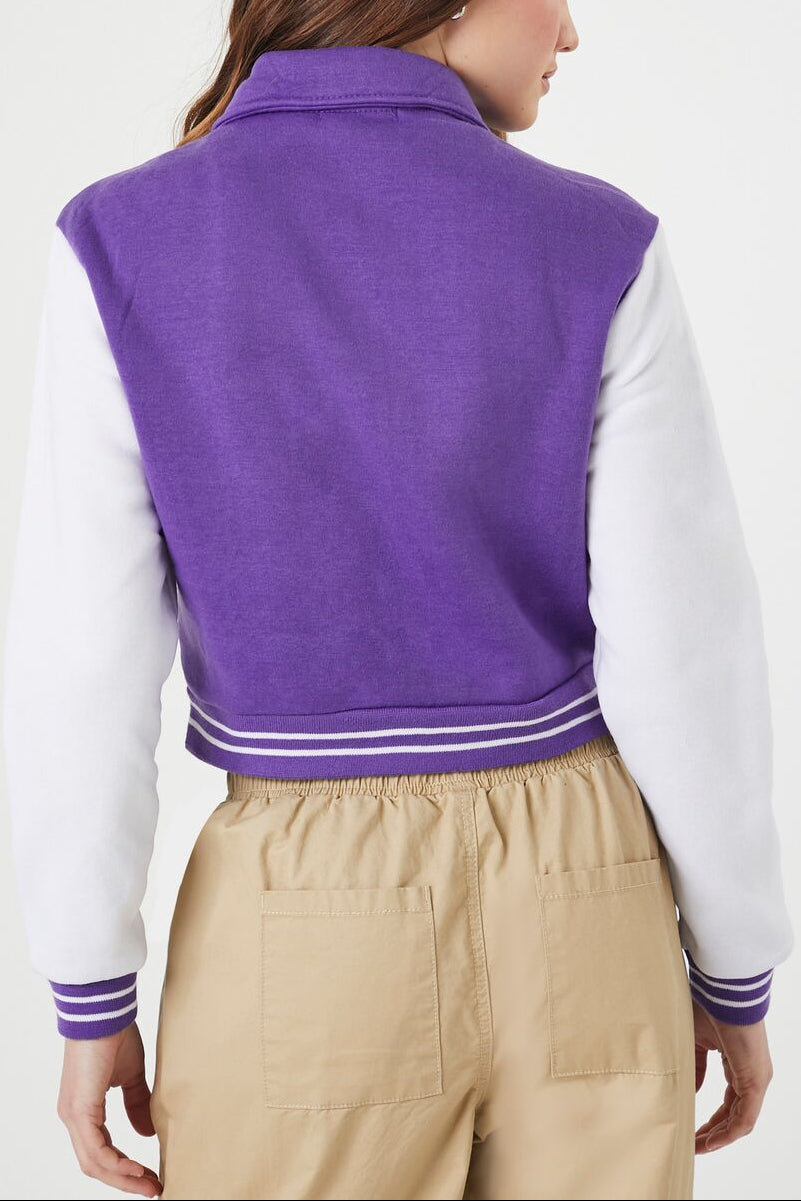  Forever 21 Brooklyn Zip-Up Bomber Jacket - black-multi - Bonton