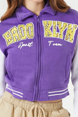 Brooklyn Zip-Up Bomber Jacket