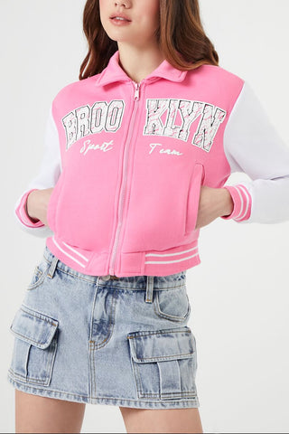 Brooklyn Zip-Up Bomber Jacket