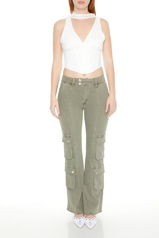 Lace Sash Corset Crop Top