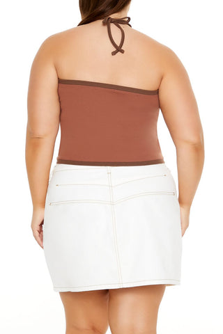Plus Size NYC Halter Crop Top